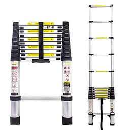Thang nhôm rút gọn SUMIKA SK320 - Chiều cao tối đa 3.2m, chiều dài rút gọn 0.78m, hợp kim nhôm cao cấp, khóa chốt chắc chắn, đế cao su chống trượt, nhỏ gọn, di chuyển tiện lợi