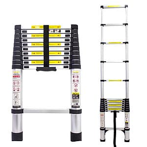 Thang nhôm rút gọn SUMIKA SK320 - Chiều cao tối đa 3.2m, chiều dài rút gọn 0.78m, hợp kim nhôm cao cấp, khóa chốt chắc chắn, đế cao su chống trượt, nhỏ gọn, di chuyển tiện lợi