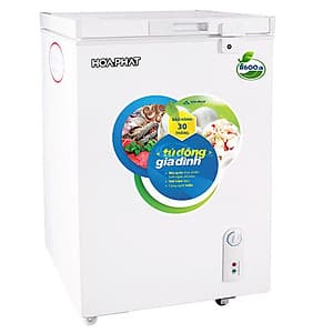 TỦ ĐÔNG MINI HÒA PHÁT 107 LÍT HCF-106S1Đ ĐỒNG (R600A) - HÀNG CHÍNH HÃNG