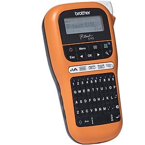 Máy in nhãn cầm tay Brother PT-E110, máy in nhãn cáp, nhãn dây điện, mạng - Hàng chính hãng