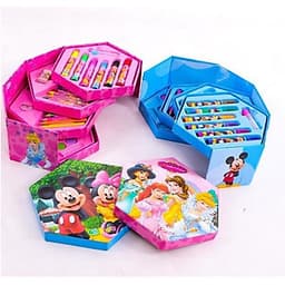 Bút chì màu 4 Tầng 46 món tặng quạt  mini tích điện (màu ngẫu nhiên)