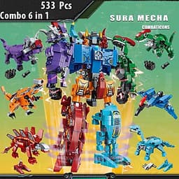 Đồ chơi lắp ráp trẻ em bằng nhựa ABS an toàn -Robot Chiến Binh Sura 553 Chi tiết - LEGO STYLE