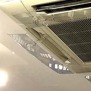 Tấm chắn gió máy điều hòa âm trần trong suốt 