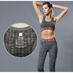 Bộ Đồ Tập Gym Yoga Nữ Họa Tiết Chữ Sport Cao Cấp SP02