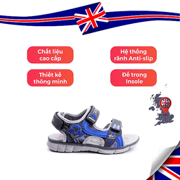 Dép Quai Hậu Cho Bé Trai Đi Học Thời Trang Cao Cấp Crown Space UK Active Sandals CRUK529 Da Nhẹ Êm Thoáng Khí Thấm Hút Mồ Hôi Cho Trẻ Size từ 26-35/2-14 Tuổi