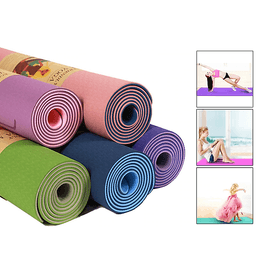 Thảm Yoga Định Tuyến TPE 2 Lớp Cao Cấp Amalife + Bao Thảm + Dây Buộc (Màu Ngẫu Nhiên)