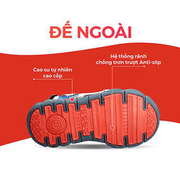 Dép Quai Hậu Cho Bé Trai Đi Học Thời Trang Cao Cấp Crown Space UK Active Sandals CRUK529 Da Nhẹ Êm Thoáng Khí Thấm Hút Mồ Hôi Cho Trẻ Size từ 26-35/2-14 Tuổi