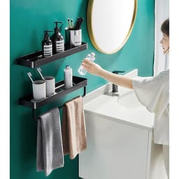 Kệ Nhà Tắm Cao Cấp Hiện Đại Phong Cách Bắc Âu Dán Tường Không Khoan Tường