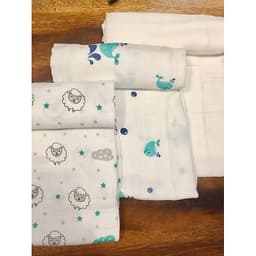 Hộp 6 khăn sữa sợi tre cho bé - siêu thấm hút, mềm mịn, an toàn cho da bé - kích thước 30x30cm