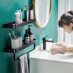 Kệ Nhà Tắm Cao Cấp Hiện Đại Phong Cách Bắc Âu Dán Tường Không Khoan Tường