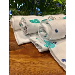 Hộp 2 khăn sợi tre lụa đa năng cho bé - Siêu thấm hút, Mềm mịn, An toàn cho da bé - kích thước 77x77cm