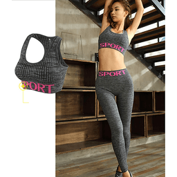 Bộ Đồ Tập Gym Yoga Nữ Họa Tiết Chữ Sport Cao Cấp SP02