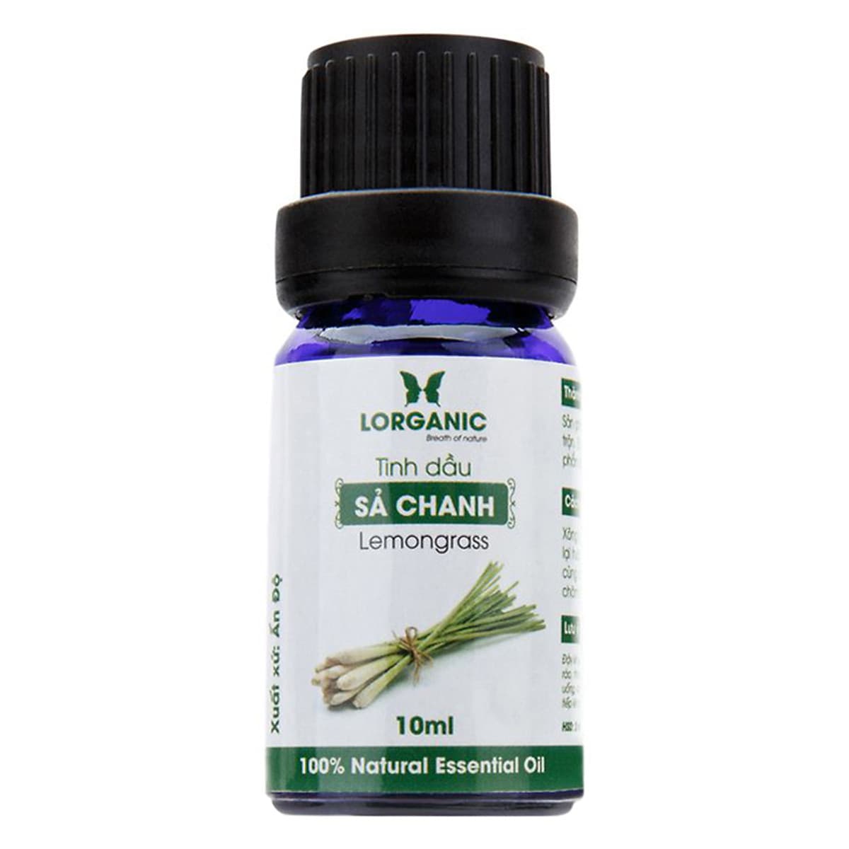 Combo 3 Tinh Dầu Lorganic: Tinh Dầu Sả Chanh (10ml) + Tinh Dầu Bưởi (10ml) + Tinh Dầu Bạc Hà Nguyên Chất (10ml)