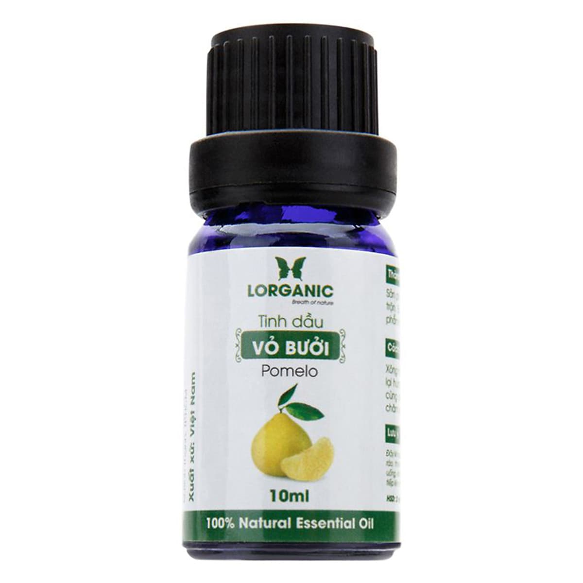 Combo 3 Tinh Dầu Lorganic: Tinh Dầu Sả Chanh (10ml) + Tinh Dầu Bưởi (10ml) + Tinh Dầu Bạc Hà Nguyên Chất (10ml)