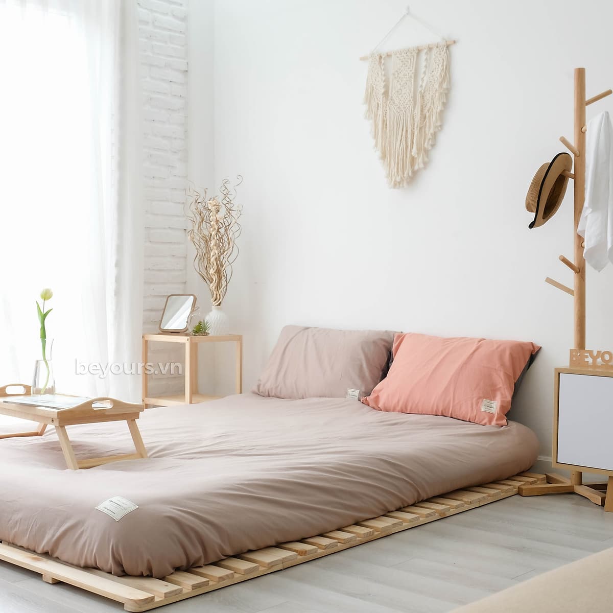 Giường ngủ Pallet gỗ thông minh Nội Thất Lắp Ráp Kiểu Hàn BEYOURs - Skinny Bed