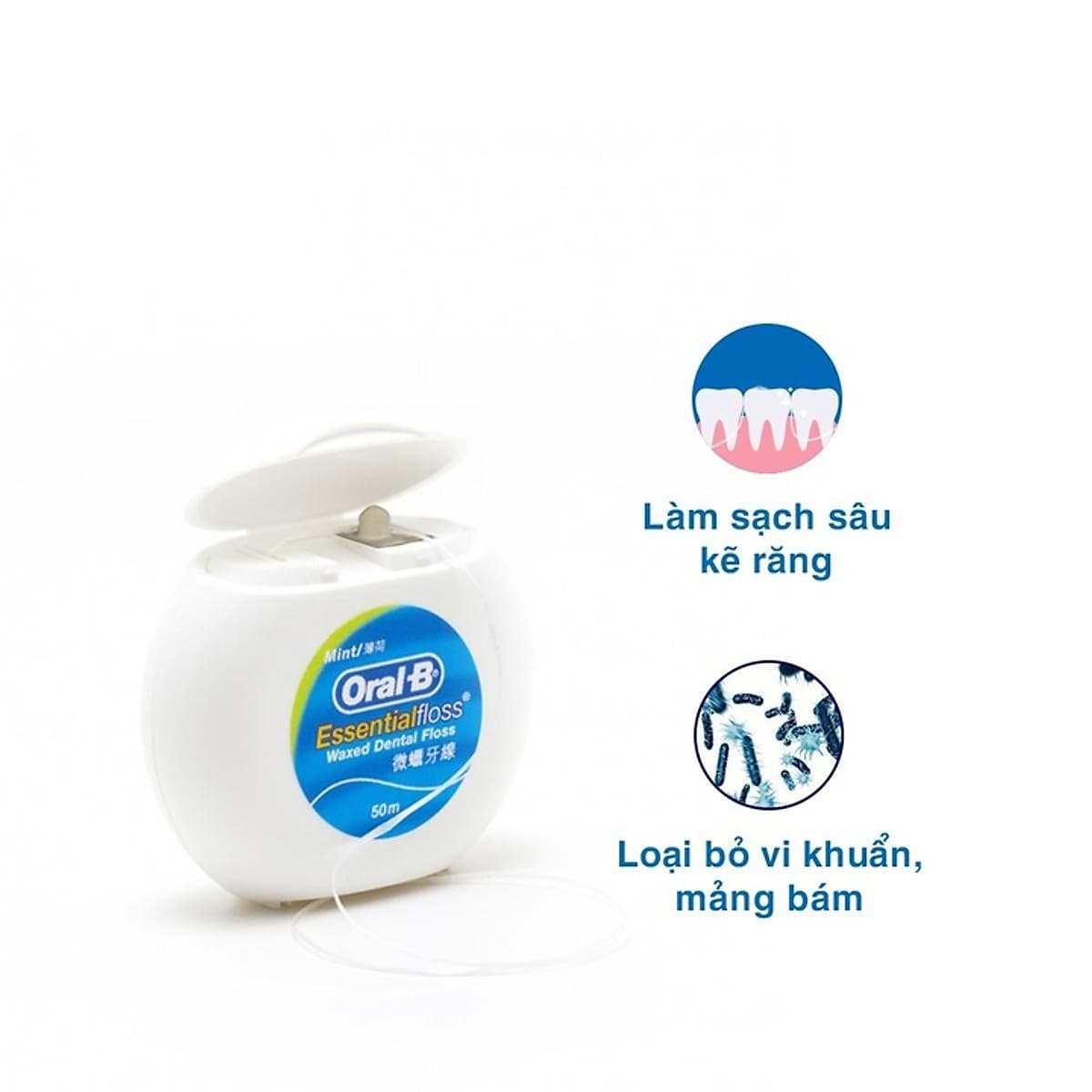 Combo 2 Chỉ Nha Khoa Oral-B Essential Mint (Hộp 50m)