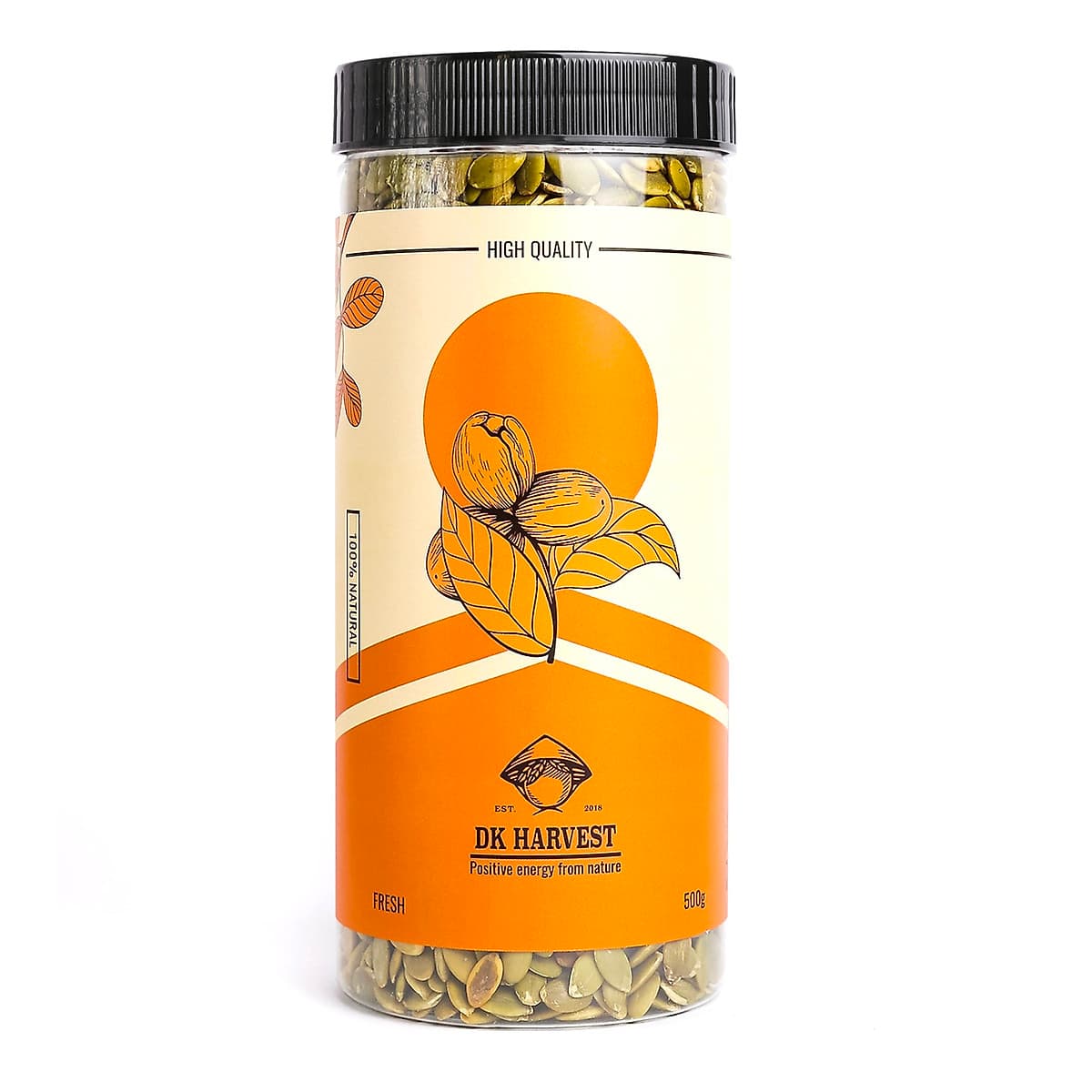 Hạt Bí Xanh (Đã Tách Vỏ) Nhập Khẩu – DK Harvest - 100% nguyên chất và không ướp muối - 250g, 500g