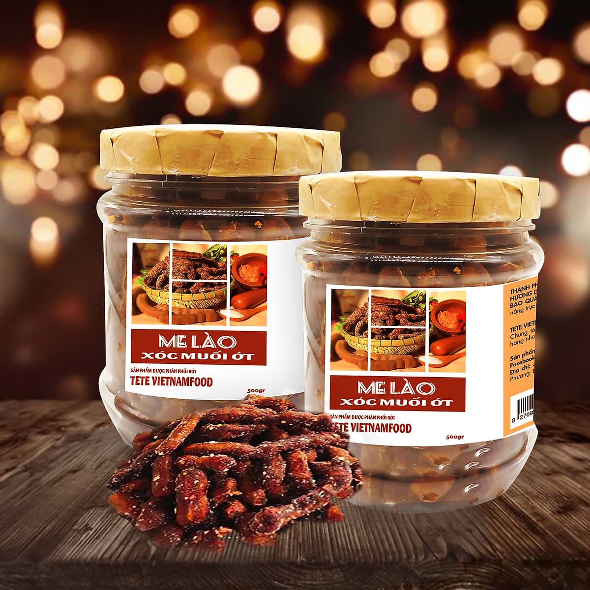 Me Lào Xóc Muối Ớt Chua Chua Cay Cay Ngon Bá Cháy TETE 500gram