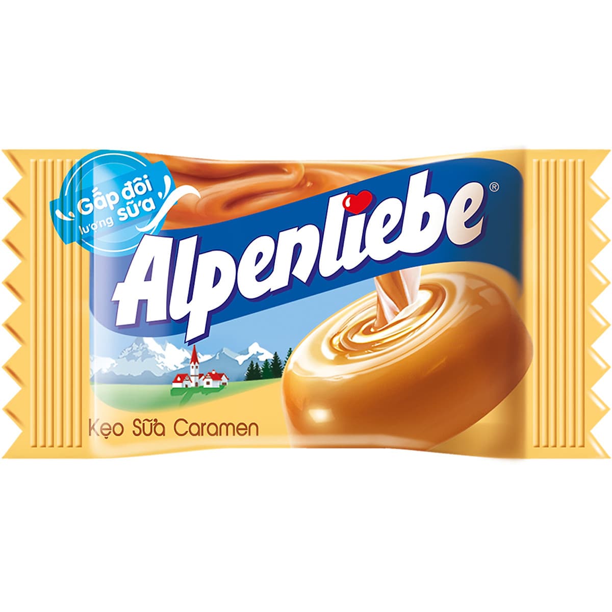 Kẹo Alpenliebe Hương Hỗn Hợp Dâu Kem & Caramen (Gói 1Kg)