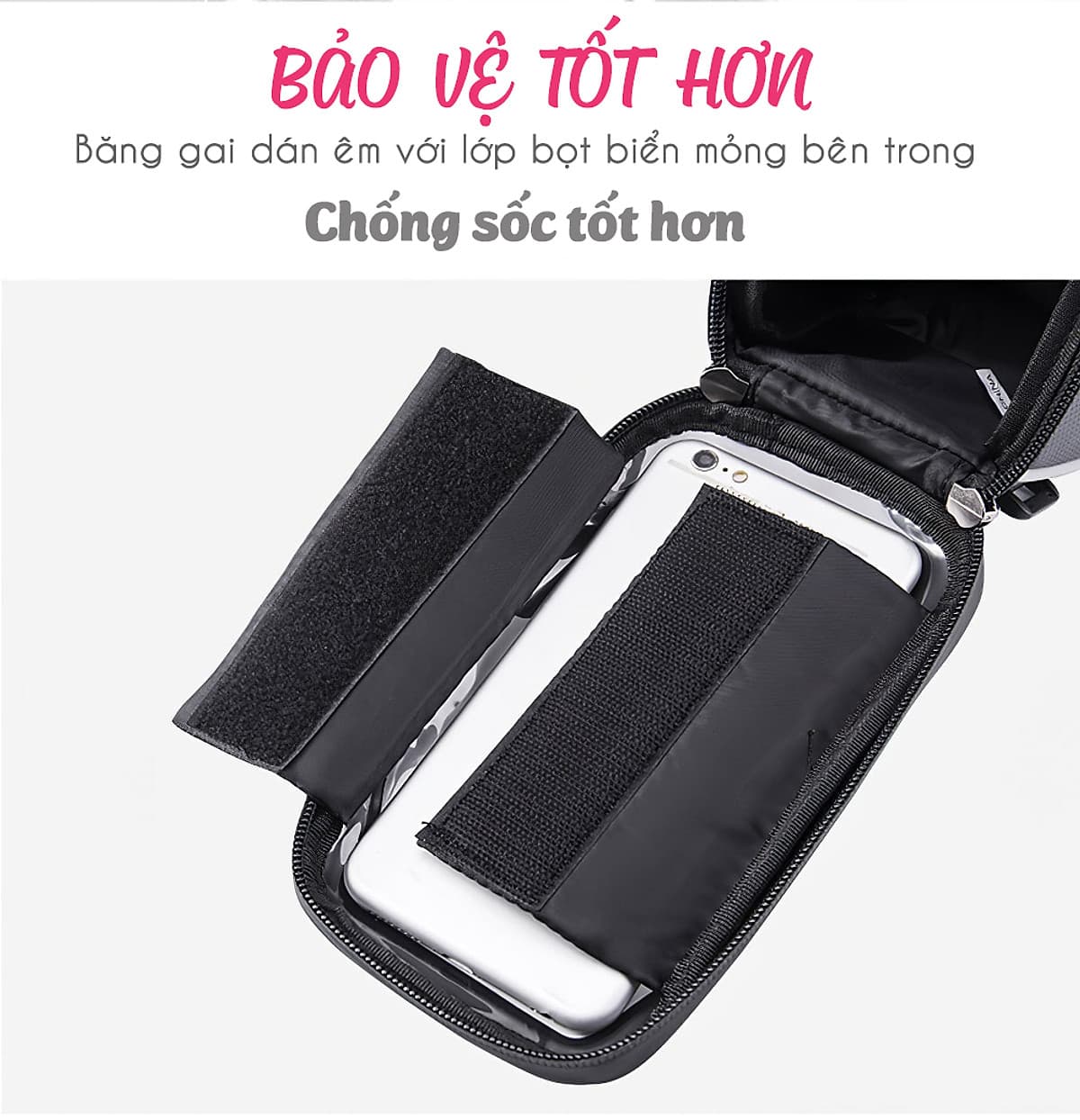 Hộp Túi Treo Khung Gắn Sườn Trước Xe Đạp Có Giá Đỡ Đựng Điện Thoại Màn Hình Cảm Ứng Dưới 6.5 Inch Chống Thấm Nước Mai Lee Cycling - Hàng Chính Hãng