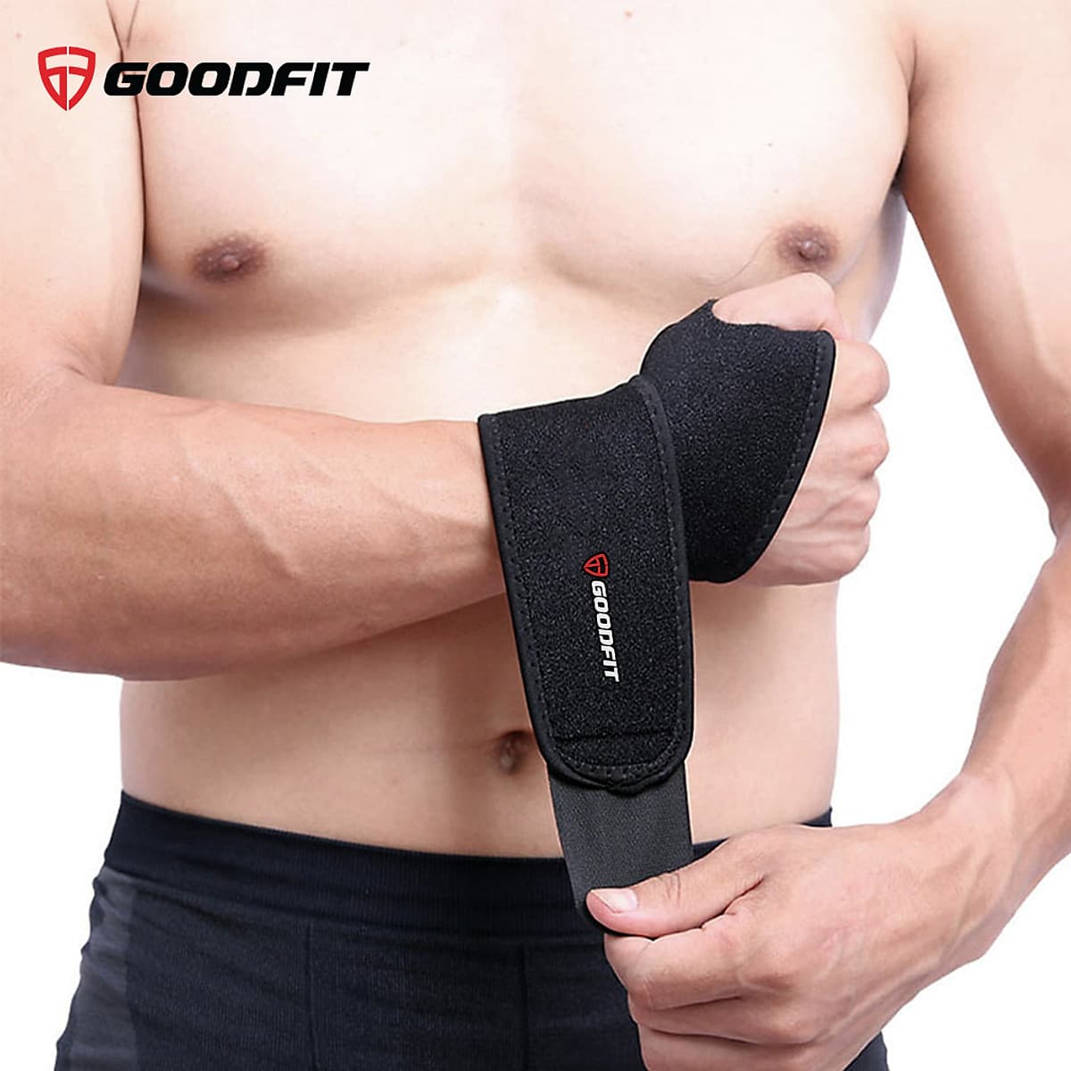 Băng quấn cổ tay xỏ ngón hỗ trợ tập gym, băng cổ tay chơi thể thao GoodFit GF302W