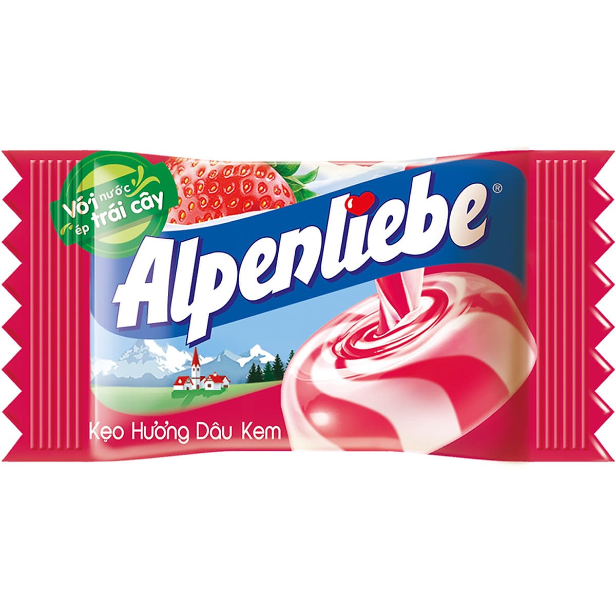 Kẹo Alpenliebe Hương Hỗn Hợp Dâu Kem & Caramen (Gói 1Kg)