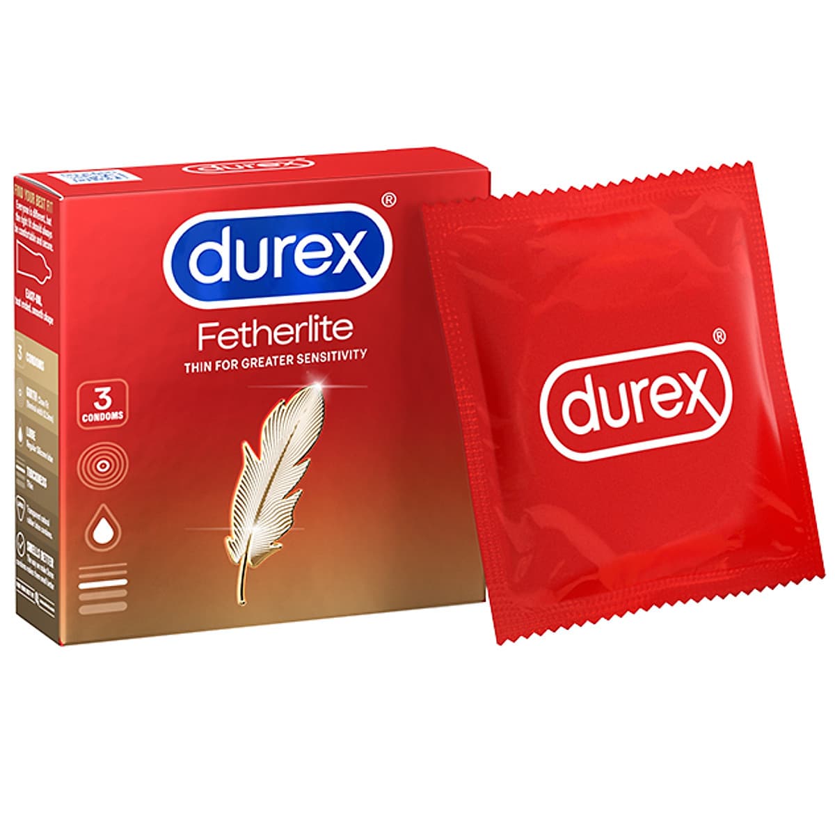 Bao Cao Su Durex Fetherlite 3S – 39182 - Hộp 3 Gói - 100584268
