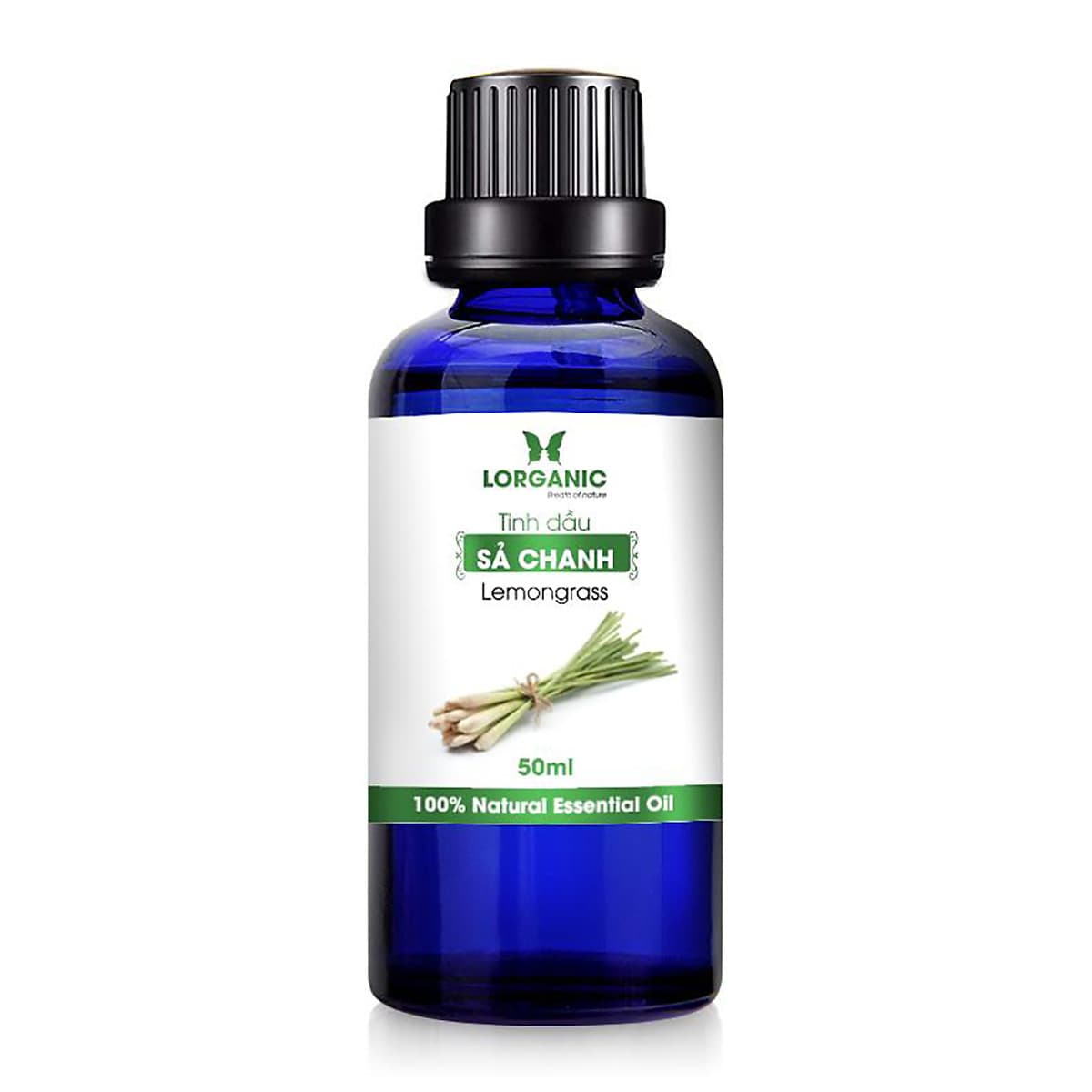 Combo tinh dầu sả chanh Lorganic (50ml) +tinh dầu sả chanh Lorganic treo xe hơi, tủ áo (10ml) LGN0082/ Tinh dầu thiên nhiên nguyên chất/ Hương thơm thiền tịnh/ Thích hợp dùng với đèn xông và máy khuếch tán.