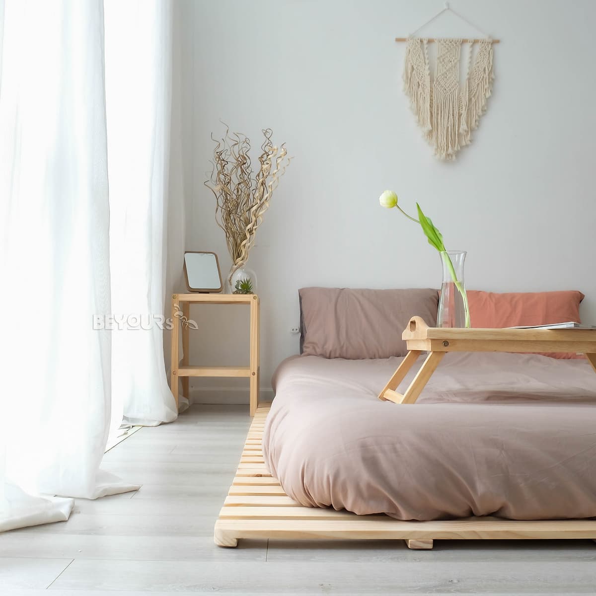 Giường ngủ Pallet gỗ thông minh Nội Thất Lắp Ráp Kiểu Hàn BEYOURs - Skinny Bed