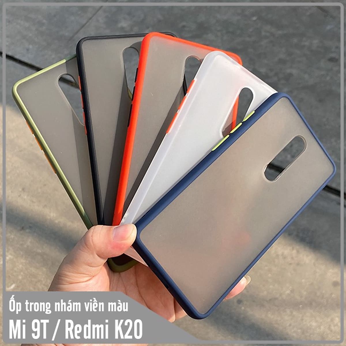 Ốp lưng cho Xiaomi Mi 9T / Redmi K20 trong nhám viền màu