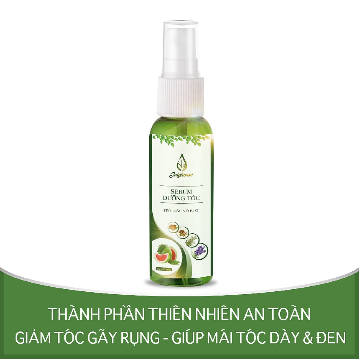 Serum dưỡng tóc tinh dầu Vỏ Bưởi 38ml JULYHOUSE giúp mái tóc khoẻ bồng bềnh, phục hồi tóc hư tổn, hương thơm thư giãn an toàn