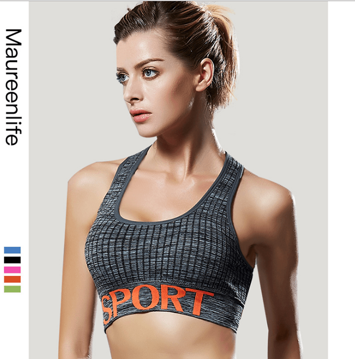 Bộ Đồ Tập Gym Yoga Nữ Họa Tiết Chữ Sport Cao Cấp SP02