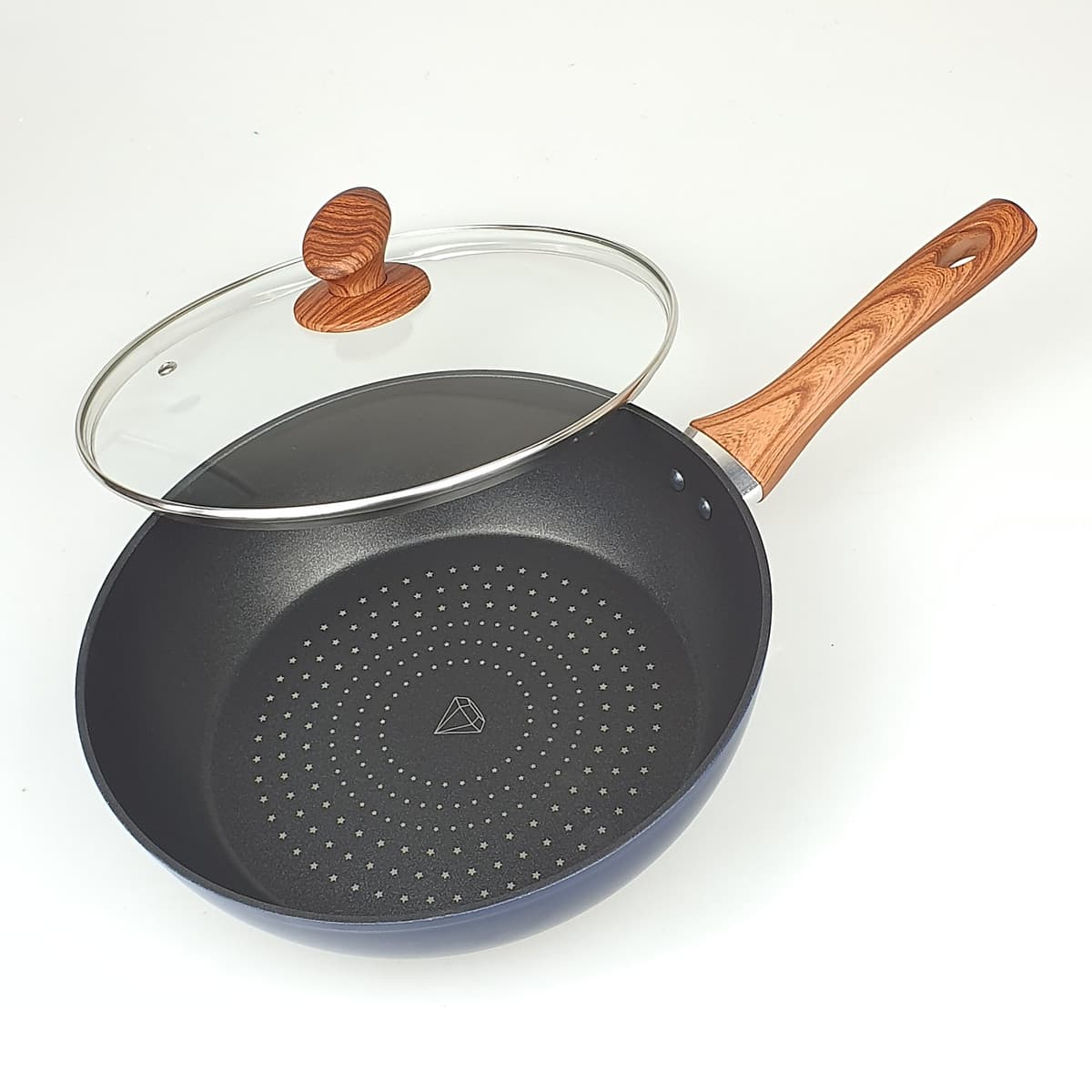 Chảo Sâu Lòng Đáy Từ 5 Lớp Chống Dính Vung Kính Siêu Bền Nagakawa NAG2653 (26cm) - Dùng Trên Mọi Loại Bếp - Hàng Chính Hãng