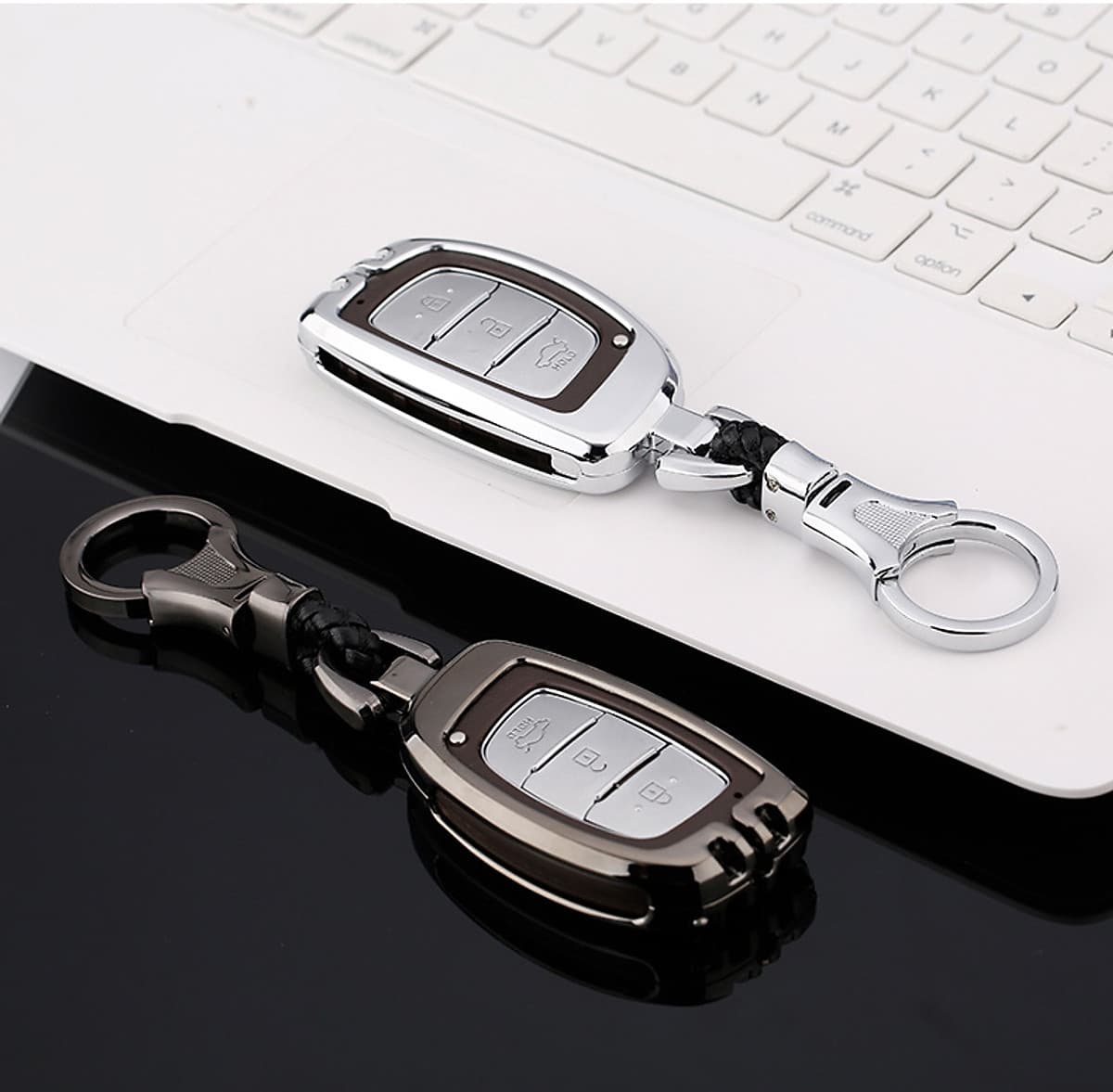 Ốp chìa khóa hyundai , bảo vệ chìa khóa hyundai i10 , elantra , tucson , accent , santafe, kona , chất liệu metal cao cấp bảo vệ smartkey tuyệt đối