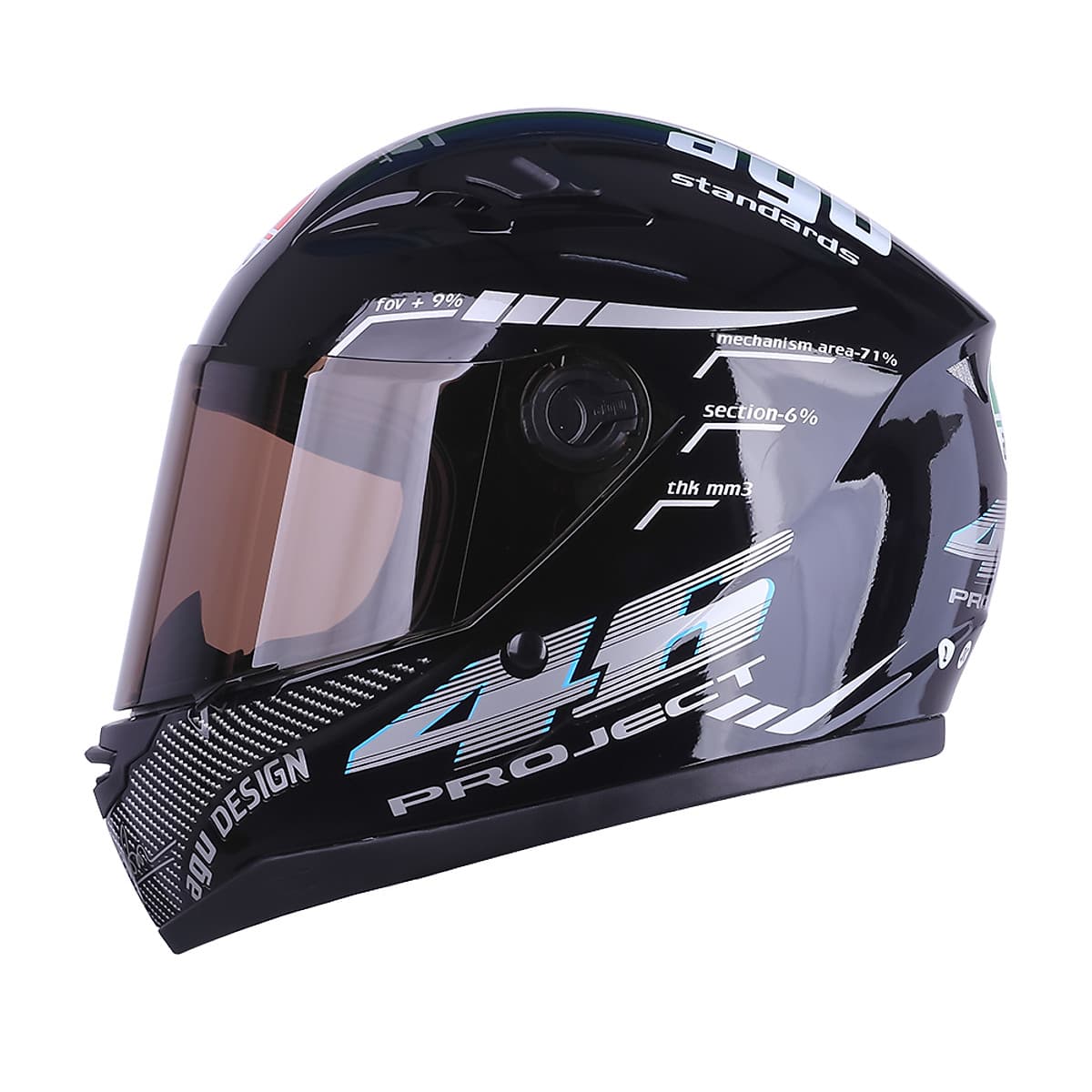 Mũ bảo hiểm Đẹp Moto Fullface Tem 14 Bóng _ Mũ Bảo Hiểm Phượt Fullface AGU có kính chắn gió, chống nắng, chông chói_ Nhiều màu