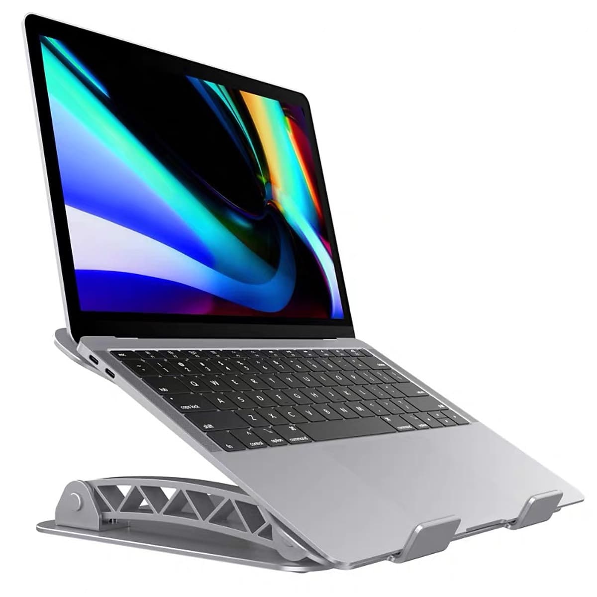 Giá đỡ để laptop nhôm nguyên khối có thể chính độ cao, góc nghiêng cho máy tính xách tay iPad Surface Macbook