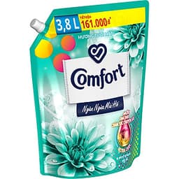 Nước Xả Làm Mềm Vải Comfort Chăm Sóc Chuyên Sâu Ngăn Ngừa Mùi Hôi Hương Tươi Mát túi 3.8L