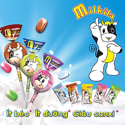 Kẹo viên Milkita hỗn hợp vị Dưa Gang (Bịch 30 viên)