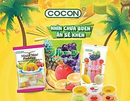 KẸO TRÁI CÂY COCON - COCON MIXED FRUIT CANDY (Gói 140g)