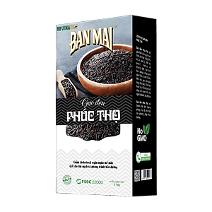 Gạo Lứt Đen Phúc Thọ Ban Mai 1Kg - Cơm mềm dẻo, tốt cho tim mạch và tiểu đường, giảm cholesterol, ngăn ngừa mỡ máu
