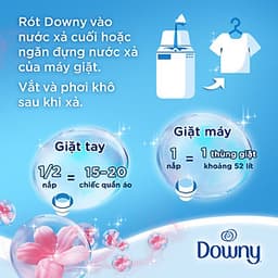 Nước xả vải Downy mềm mại tinh khiết 3.5L tặng 1 Ariel 360ml frontload