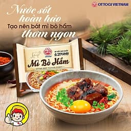 Mì Bò Hầm Ottogi 120G (Lốc 8 Gói)