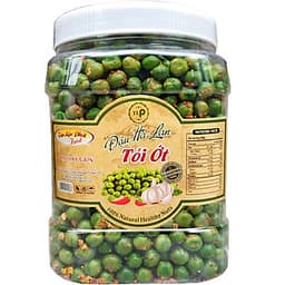 1KG ĐẬU HÀ LAN SẤY GIÒN TỎI ỚT HIỆU TÂN LỘC PHÁT - 2 HŨ