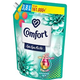 Nước Xả Làm Mềm Vải Comfort Chăm Sóc Chuyên Sâu Ngăn Ngừa Mùi Hôi Hương Tươi Mát túi 3.8L