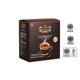 Cà Phê Đen Hòa Tan Espresso KING COFFEE - Hộp 100 gói x 2.5g