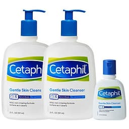 Bộ sữa rửa mặt Cetaphil Gentle Skin Cleanser (2 chai 591ml và 1 chai 118ml) - Nhập khẩu Mỹ