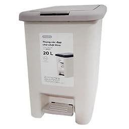 Thùng rác đạp chữ nhật Hiro 20L