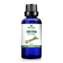 Combo tinh dầu sả chanh Lorganic (50ml) +tinh dầu sả chanh Lorganic treo xe hơi, tủ áo (10ml) LGN0082/ Tinh dầu thiên nhiên nguyên chất/ Hương thơm thiền tịnh/ Thích hợp dùng với đèn xông và máy khuếch tán.