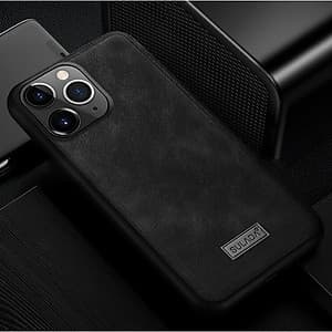 Ốp Lưng Da SULADA Viền silicon cho iPhone 11 Pro Max - Hàng Chính Hãng