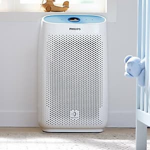 Máy lọc không khí trong nhà Philips AC1216/00 Công suất 50W Chất lượng không khí 4 màu, kết hợp màn hình led hiển thị - Hàng nhập khẩu